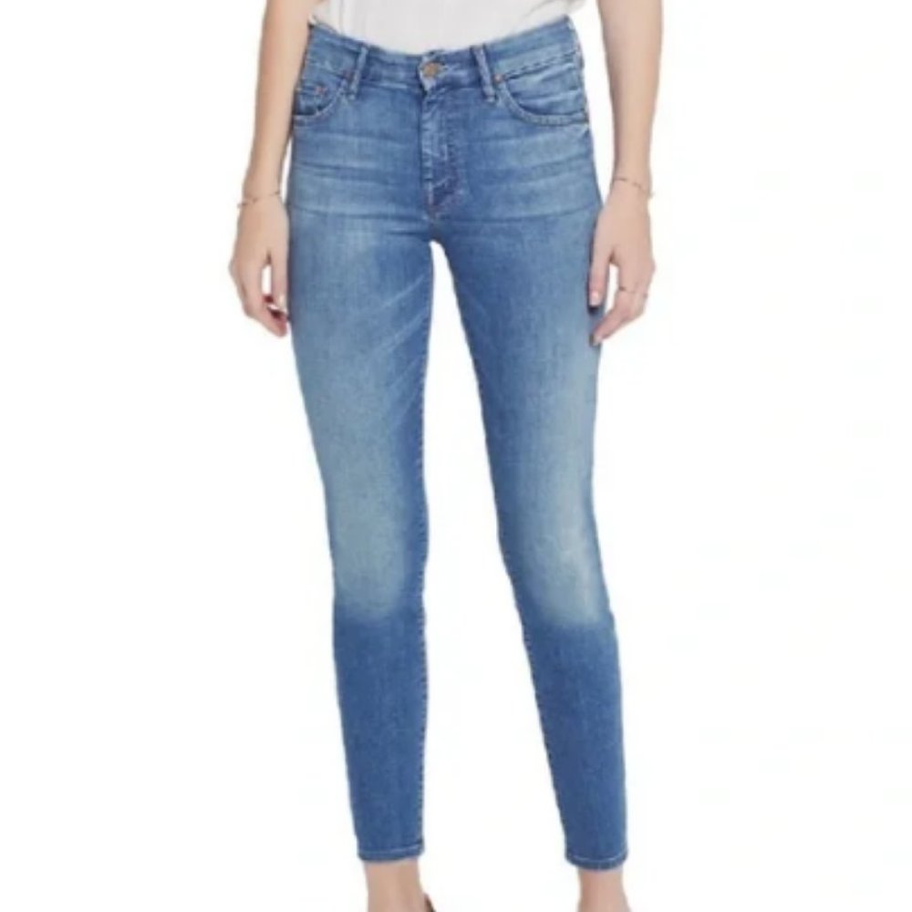 Mother The Looker Crop Skinny Jeans in Wishful Drinking
